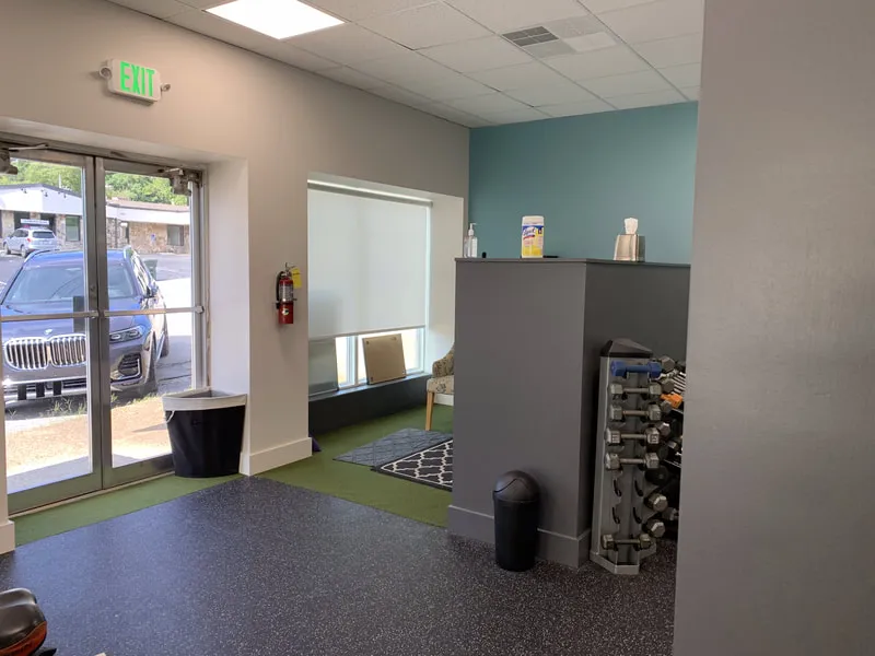 The front desk at Balanced Studio, Signal Mountain TN