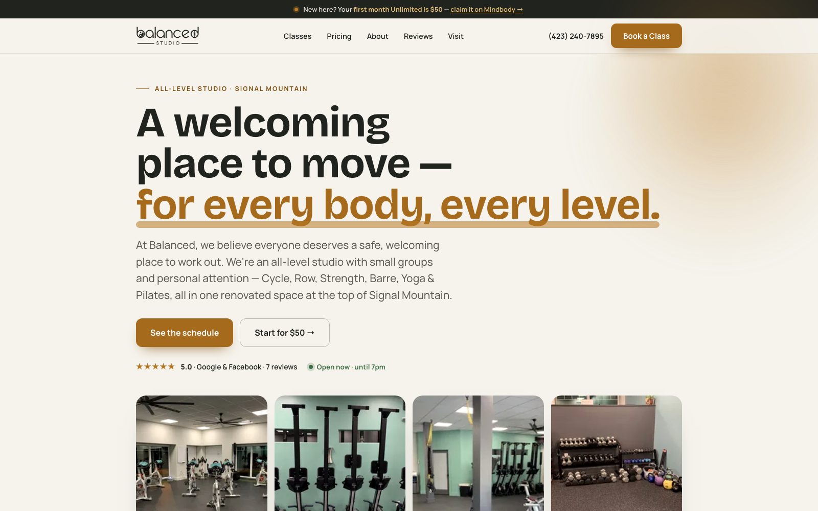 Redesigned Balanced Studio website